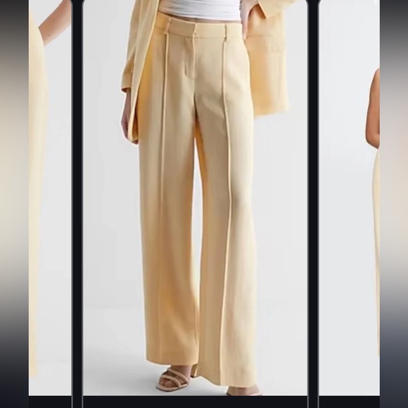 Express (2 Long) Yellow Linen Trouser - Picture 1 of 6